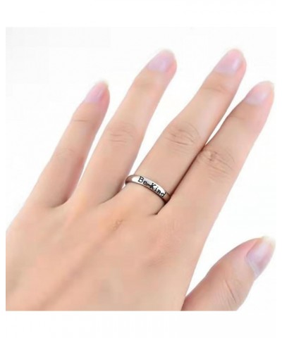 Be Kind Of A Bitch Ring for Women Engraved Ring Silver Statement Rings Stainless Steel Ring Personalized Jewelry Gift 7 $5.69...