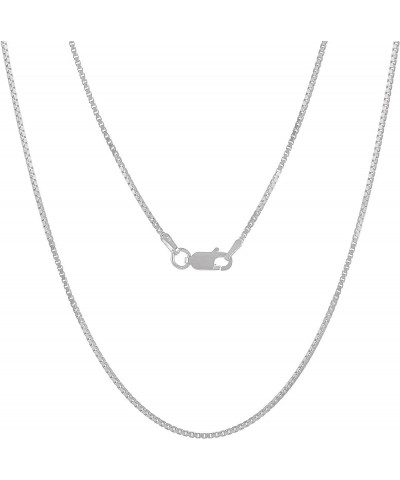 1.2mm Solid .925 Sterling Silver Square Box Chain Necklace 20.0 Inches $24.93 Necklaces