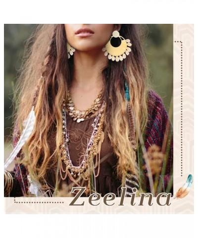 Boho Rattan Statement Earring Bohemian Woven Summer Beach Shell Dangle Earrings for Women Girls $8.39 Earrings