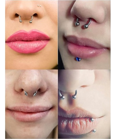 16G Surgical Steel Horseshoe Nose Septum Rings Piercing Jewelry Cartilage Helix Tragus Earring Hoop Lip Horseshoe Ring Pierci...