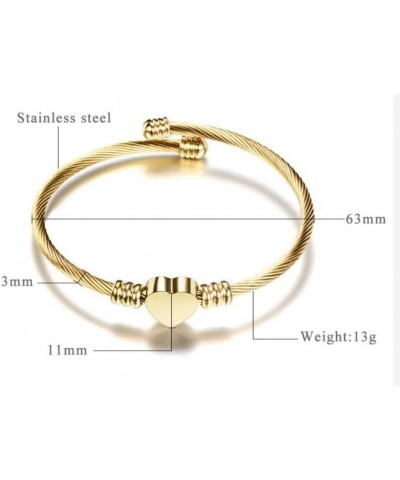 Cable Wire Retro Antique Heart Bangle Bracelet Engraved Faith for Valentine for Teen Girls Women, Charm Mustard Seed Cuff Bra...