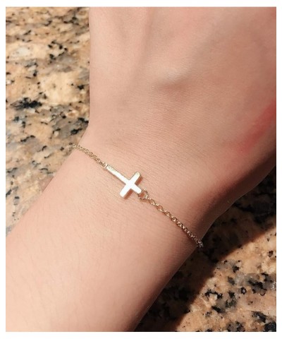 Cross Bracelet for Women Gold Cross Bracelet Faith Bracelet Religious Confirmation Gift Christian Gifts for Teens D:2 Gold $5...