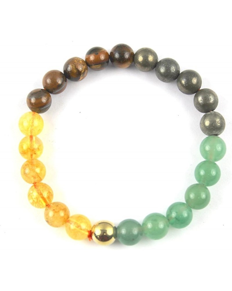 Jet Gemstone Charged Premium Natural 8mm Bead Bracelet Healing Good Luck Chakra Crystals Unisex Stretch Bracelets Money Magne...