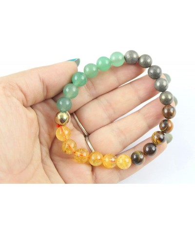 Jet Gemstone Charged Premium Natural 8mm Bead Bracelet Healing Good Luck Chakra Crystals Unisex Stretch Bracelets Money Magne...