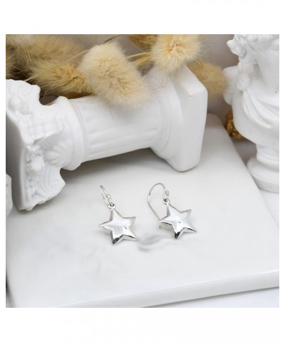 Simply Adorable Lucky Stars .925 Sterling Silver Dangle Earrings, 0.51x0.98 inch | Thanksgiving Earrings | Star Earrings $9.0...