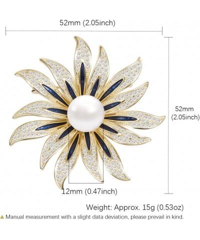 Brooches for Women Shiny Zirconia Broach Jewelry Fashion Brooch Pins Gift for Christmas Birthday Wedding Sunflower $17.81 Bro...