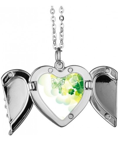 Four Clover st.Patrick's Day Angel Wings Necklace Pendant Fashion $14.57 Necklaces