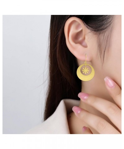 Teardrop Hoop Earrings 14k Gold Plated - Drop Dangle Earrings Designer Trendy Earring Lightweight Fashion Jewelry Womens Teen...