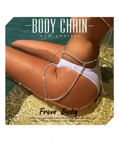 Boho Crystal Belly Body Chain Gold Multilayer Tassel Party Waist Body Chain Sexy Nightclub Rave Bikini Body Chain Jewerly for...