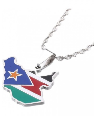 South Sudan Map Necklace Gold Color Jewelry Map of South Sudan Pendant Jewellery Country Maps silver $6.63 Necklaces