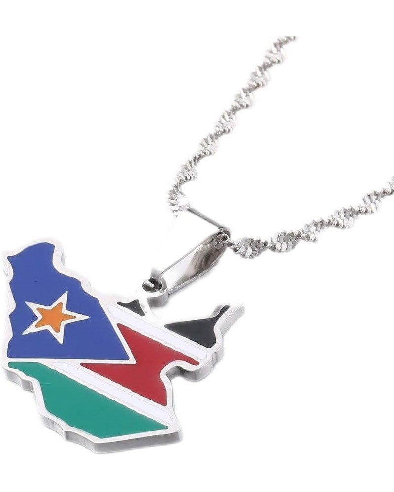 South Sudan Map Necklace Gold Color Jewelry Map of South Sudan Pendant Jewellery Country Maps silver $6.63 Necklaces