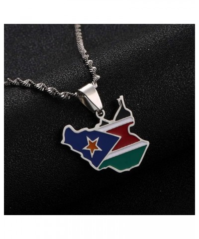 South Sudan Map Necklace Gold Color Jewelry Map of South Sudan Pendant Jewellery Country Maps silver $6.63 Necklaces