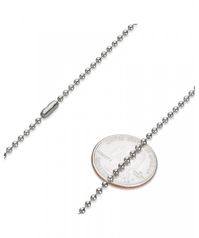 2.4mm High-Polished Stainless Steel Ball Military Necklace 36.0 Inches $17.99 Necklaces