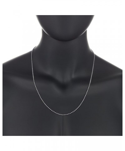 2.4mm High-Polished Stainless Steel Ball Military Necklace 36.0 Inches $17.99 Necklaces