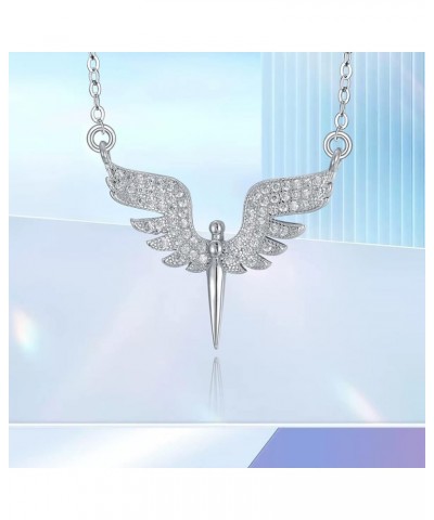 Angel Wings Necklace Cubic Zirconia Angel Wing Pendant Necklace Wings Fashion Jewelry Gift for Women Girls Mom Daughter Wife ...