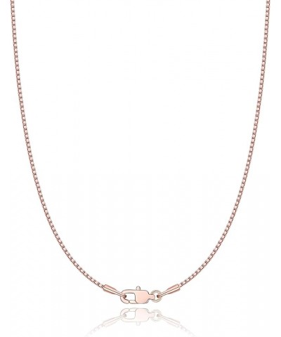 Sterling Silver 14 Inch Box Chain Necklace for Women 24 Inch Rose Gold $13.33 Others