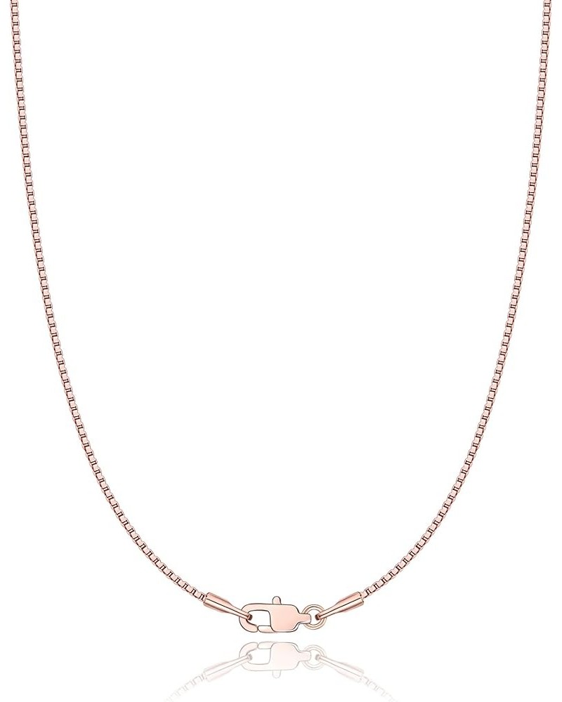 Sterling Silver 14 Inch Box Chain Necklace for Women 24 Inch Rose Gold $13.33 Others