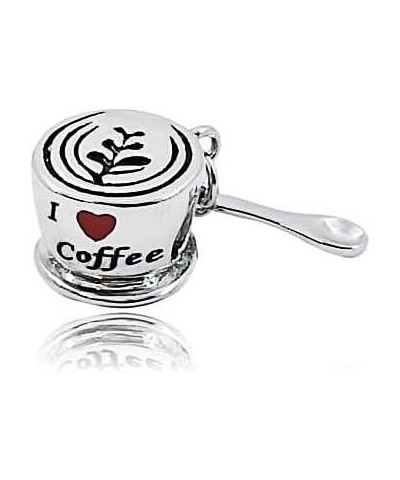 I Love Coffee Cup Charm Bead for Pandora Bracelets Family Grandma Mom Birthday Gift $7.00 Bracelets