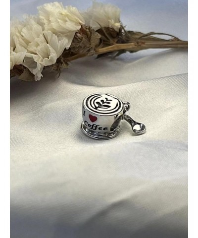 I Love Coffee Cup Charm Bead for Pandora Bracelets Family Grandma Mom Birthday Gift $7.00 Bracelets