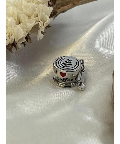 I Love Coffee Cup Charm Bead for Pandora Bracelets Family Grandma Mom Birthday Gift $7.00 Bracelets