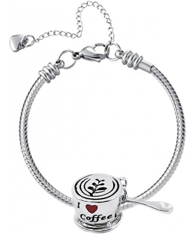 I Love Coffee Cup Charm Bead for Pandora Bracelets Family Grandma Mom Birthday Gift $7.00 Bracelets