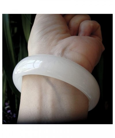 White Jade Bangle Bracelet for Women Retro Chinese Style Natural Jade Gemstone Jewelry Mother's Day Gift for Mom 58mm $17.39 ...