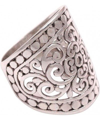 Artisan Handmade .925 Sterling Silver Band Ring Wide from Indonesia 'Memory of Bali' $19.98 Rings