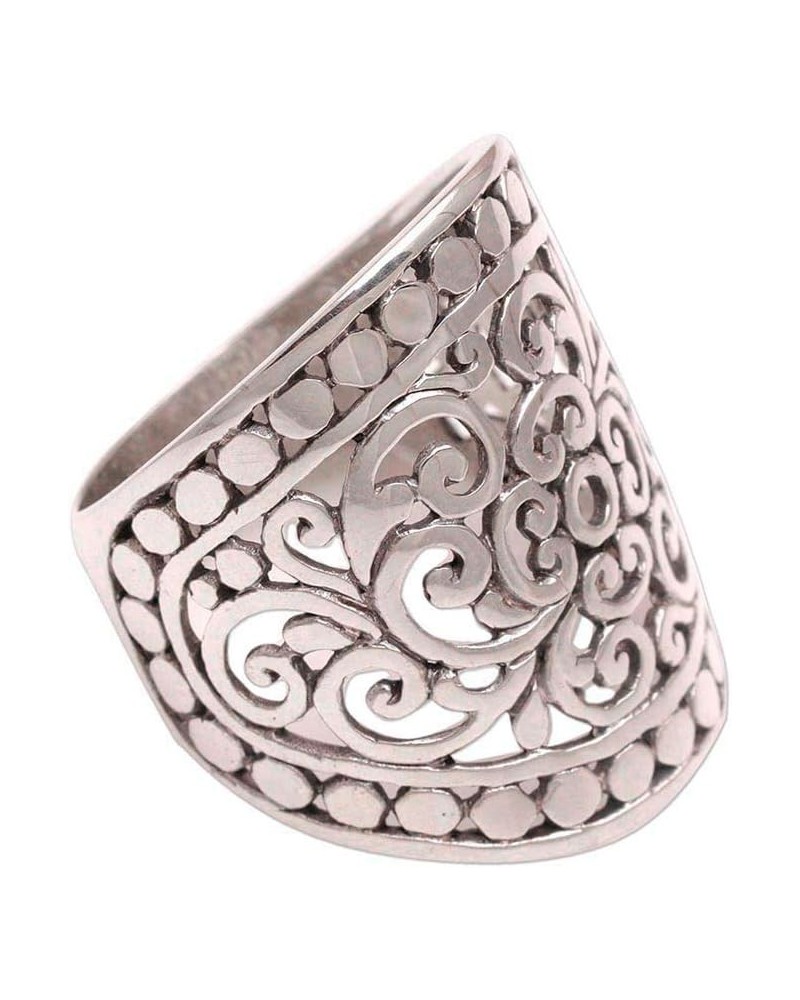 Artisan Handmade .925 Sterling Silver Band Ring Wide from Indonesia 'Memory of Bali' $19.98 Rings