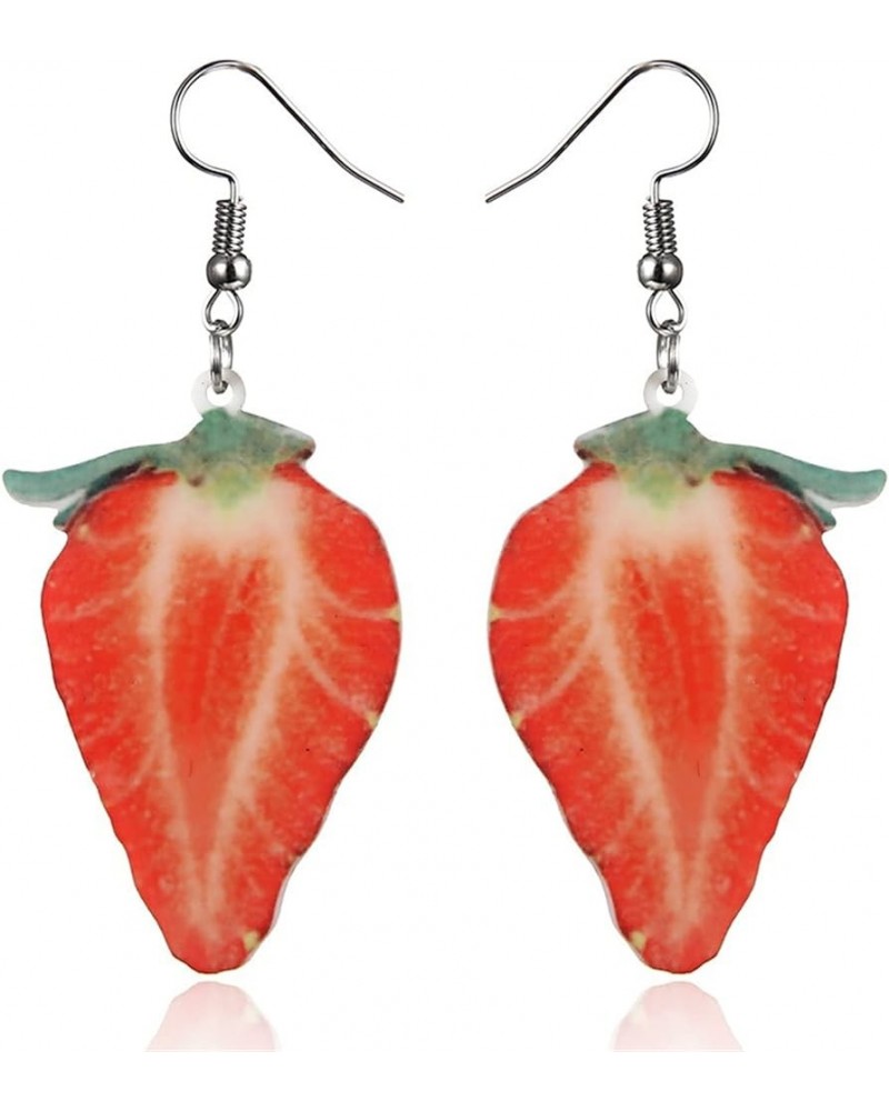 Dearanswer Creative Fruits Dangle Drop Earrings Unique Lightweight Cute Fruit Pendant Earrings Fruits Acrylic Earrings,Kiwi S...