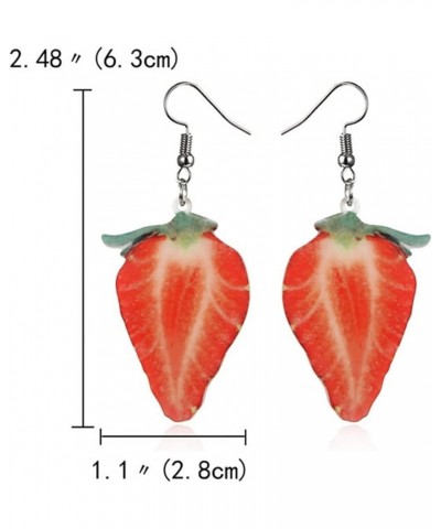 Dearanswer Creative Fruits Dangle Drop Earrings Unique Lightweight Cute Fruit Pendant Earrings Fruits Acrylic Earrings,Kiwi S...