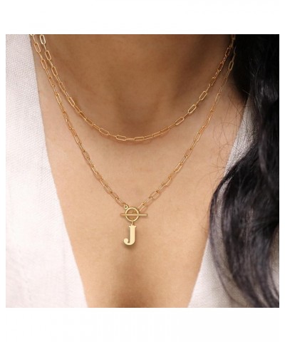 14K Gold Cuban Initial Necklaces for Women Girls | Silver Letter Chunky Chain Choker Rose Gold Necklace Gifts 01-Gold J $8.99...