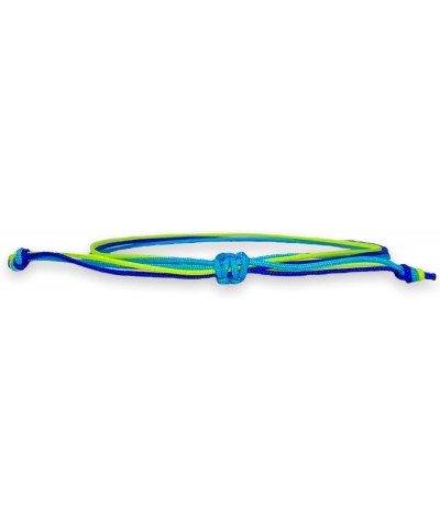 Cord Trio Bracelet for Men Women Unisex - Wrap Adjustable Bracelets Summer Beach Jewelry - Neon Yellow, Royal Blue, Aquamarin...