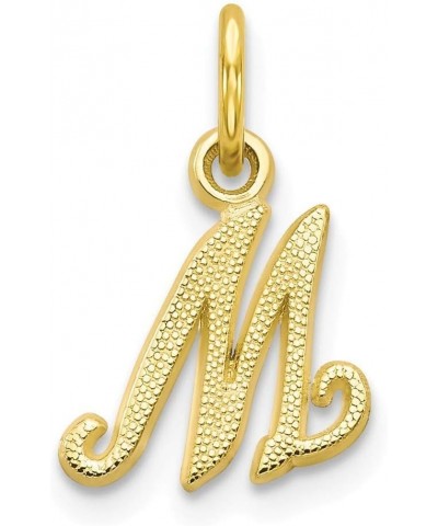 10K Yellow Gold Initial Letter M Charm Pendant $27.94 Pendants