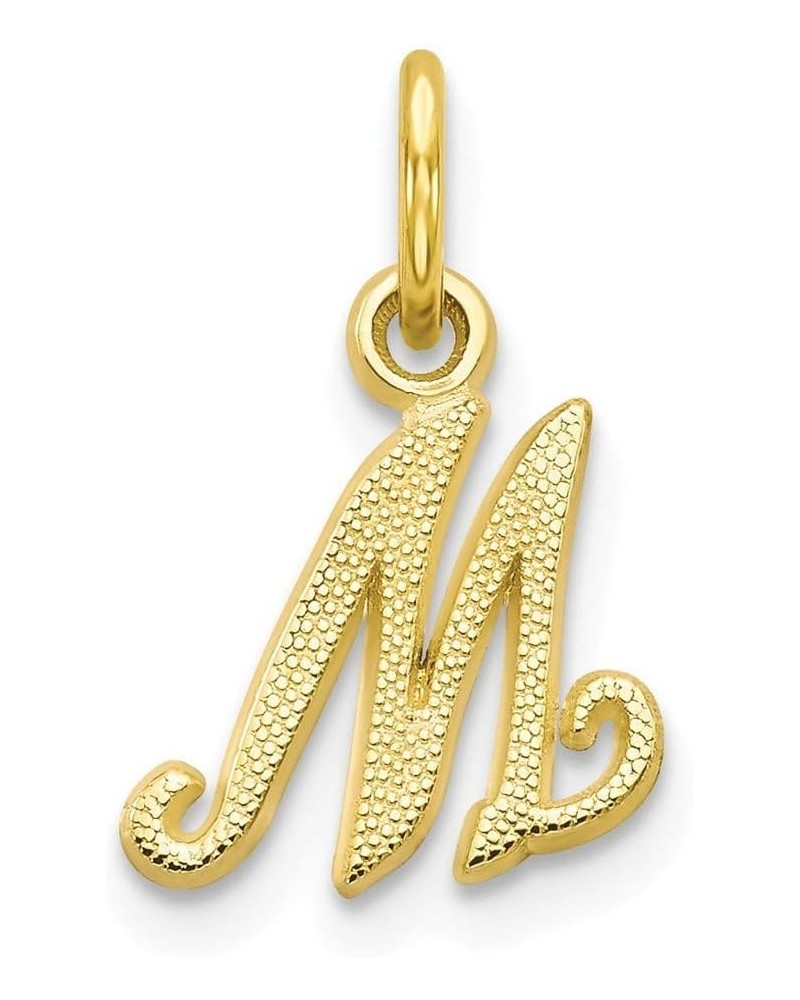 10K Yellow Gold Initial Letter M Charm Pendant $27.94 Pendants