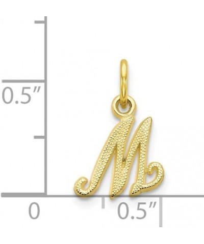 10K Yellow Gold Initial Letter M Charm Pendant $27.94 Pendants