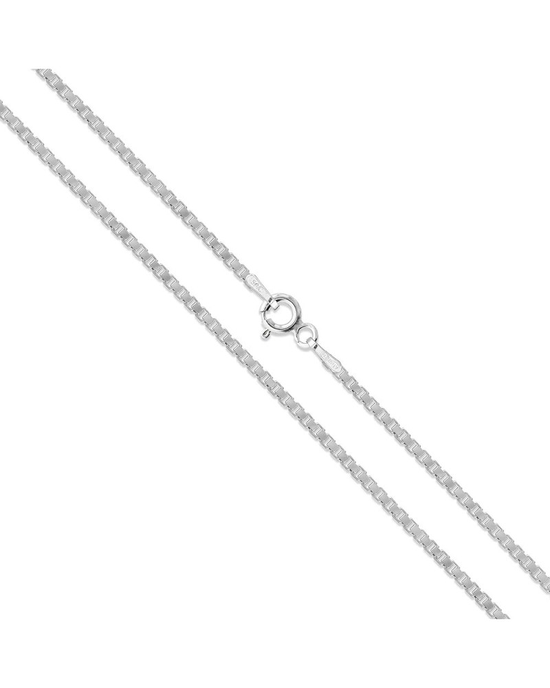 Sterling Silver Box Chain 1.7mm Genuine Solid 925 Italy Classic New Necklace 24.0 Inches $12.13 Necklaces