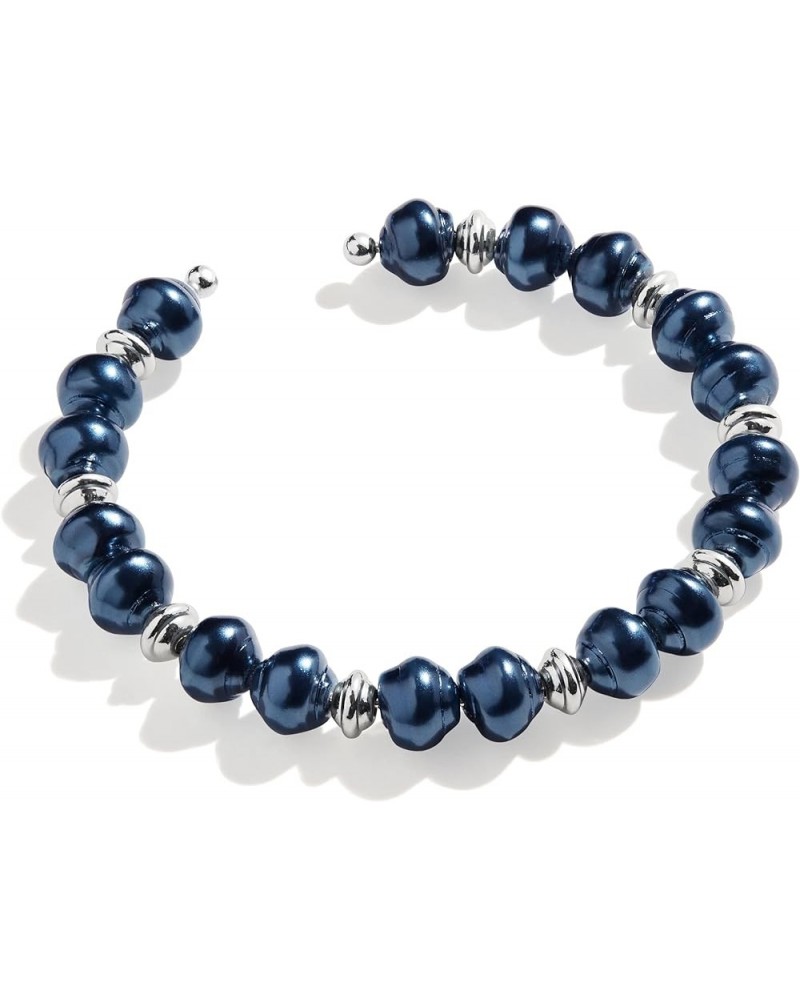 Accents Expandable Bangle for Women, Sea Sultry Cuff Navy Beads $19.14 Bracelets