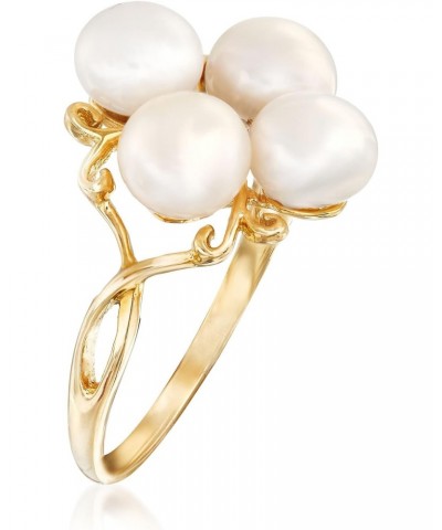 6-6.5mm Cultured Pearl Cluster Ring With Diamond Accents in 14kt Gold $109.74 Rings