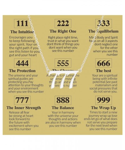 Dainty Gold Silver Plated Old English Angel Number Choker Necklace Numerology Jewelry for Women 111 222 333 444 555 666 777 8...