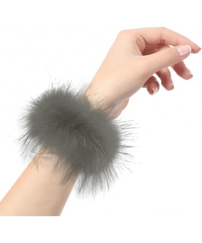 Women's Feather Slap Bracelet Snap Cuff Bracelets Fluffy Feather Cuffs Sleeves Wrist Decoration Cuff Sleeves Slap Type 20 $9....