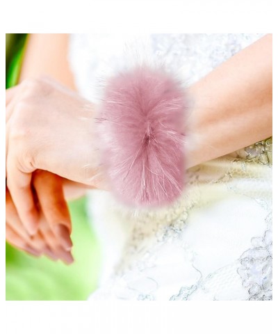 Women's Feather Slap Bracelet Snap Cuff Bracelets Fluffy Feather Cuffs Sleeves Wrist Decoration Cuff Sleeves Slap Type 20 $9....