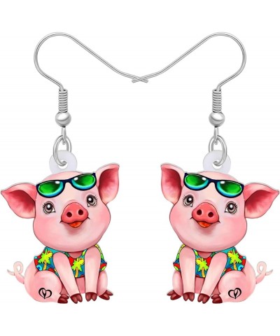 Acrylic Valentine's Day Headband Pig Piggy Earrings Drop Dangle Cute Pet Jewelry For Women Charm Hawaii $6.88 Earrings