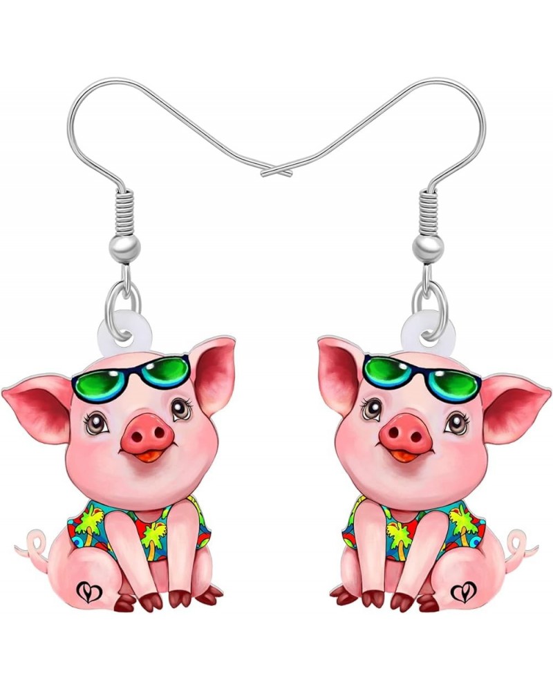 Acrylic Valentine's Day Headband Pig Piggy Earrings Drop Dangle Cute Pet Jewelry For Women Charm Hawaii $6.88 Earrings