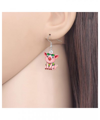 Acrylic Valentine's Day Headband Pig Piggy Earrings Drop Dangle Cute Pet Jewelry For Women Charm Hawaii $6.88 Earrings