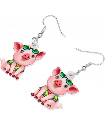 Acrylic Valentine's Day Headband Pig Piggy Earrings Drop Dangle Cute Pet Jewelry For Women Charm Hawaii $6.88 Earrings