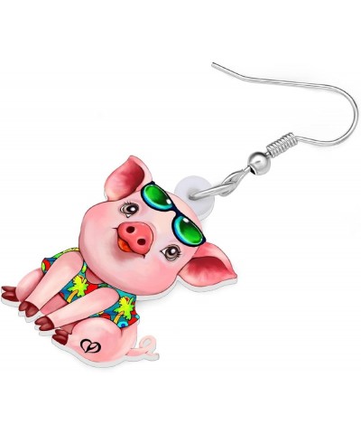 Acrylic Valentine's Day Headband Pig Piggy Earrings Drop Dangle Cute Pet Jewelry For Women Charm Hawaii $6.88 Earrings