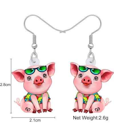 Acrylic Valentine's Day Headband Pig Piggy Earrings Drop Dangle Cute Pet Jewelry For Women Charm Hawaii $6.88 Earrings