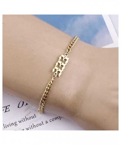 000-999 Lucky Angel Number Bracelet Charm Dainty Stainless Steel Number Bracelet Link Adjustable for Women Girls Fashion Wris...