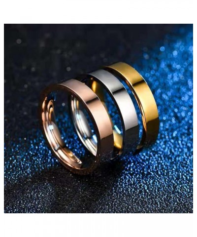 4mm 14K Gold Rings for Women Stainless Steel Stackable Band Thumb Finger Stacking Girls Ring Plain Ring Comfort Fit Sliver $7...