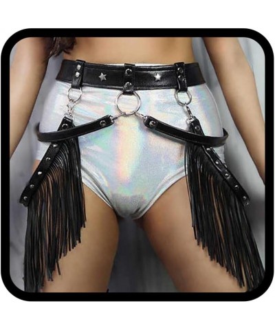 Punk Leather Waist Belt Tassel Fringe Belts Club Body Chain Rave Party Body Jewelry Accessories for Women and Girls $10.99 Bo...